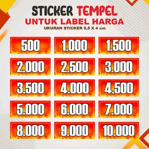 Sticker Tempel untuk Lebel harga makanan Label