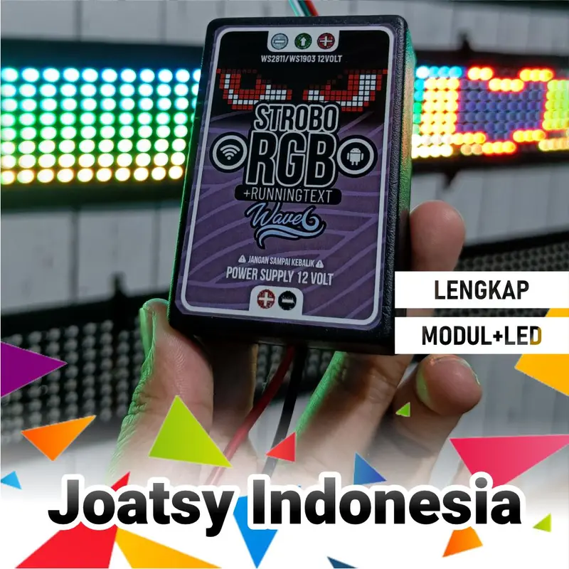 Strobo Kaca Mobil Gerak Mata WS2811 Semua Ukuran Satu Set Modul Text Wifi W6 4