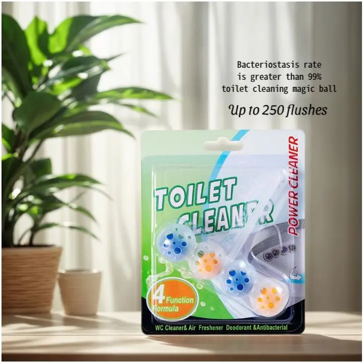 Toilet Cleaner Hanging Balls 4balls Lemon Pine Lavender Scent Strong Bathroom Toilet Air Freshener Aromatic Deodorant Cleaning