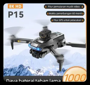 kamera dual GPS P15 PRO tanpa berus drone 8K kamera drone aliran optik