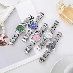 Jam Tangan Wanita Fashion Hesin Balok Mata Strap Rantai/Stell