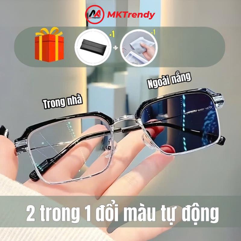  Mã X10 Kính Đổi Màu Dưới Nắng Nam Nữ Không Độ Gọng Hợp Kim Kính Mát Thời Trang Cao Cấp Kính Râm Nam Nữ Chống UV Chống Nắng Chống Bụi Mắt Kính Kính Mắt Gọng Titan Xu Hướng Gọng Kính Thay Tròng Glasses Đi Đường Đi Xe Đi Biển Đi Nắng Kính Nam Ngầu Kính Đen 