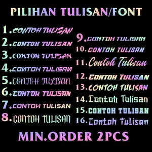 STIKER NAMA HOLOGRAM CUTTING STIKER NAMA CUSTOM
