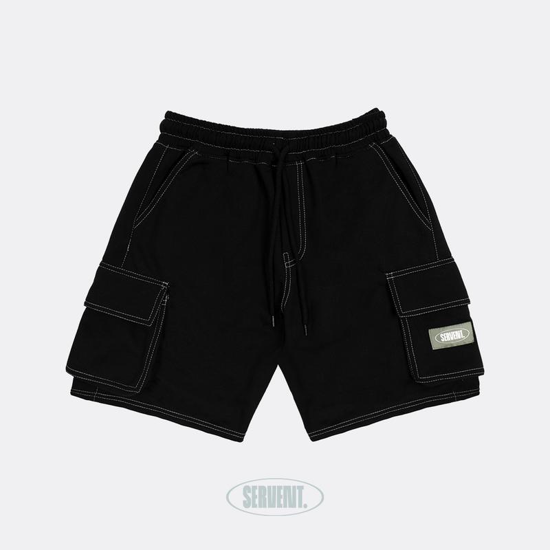 SERVENT - 6XL JUMBO Celana Kargo Pendek Aplikasi Terbaru Short Cargo Pants Unisex 1