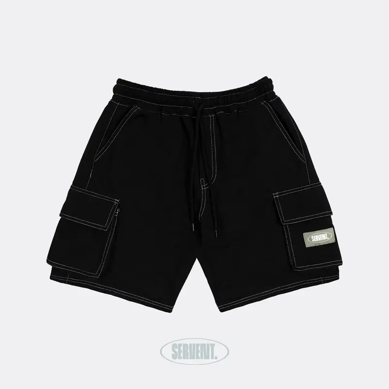 SERVENT - 6XL JUMBO Celana Kargo Pendek Aplikasi Terbaru Short Cargo Pants Unisex 1