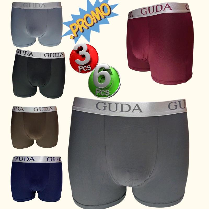 Celana Dalam pria boxer segiempat bahan katun adem & nyaman Ukuran M-L-XL-XXL-XXXL isi 3PCS / 6PCS-sempak pria dewasa 4