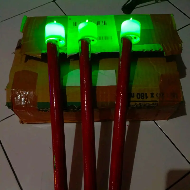 Obor Elektrik Model Lampu LED Lilin ramah lingkungan untuk keperluan pawai dan karnaval 4