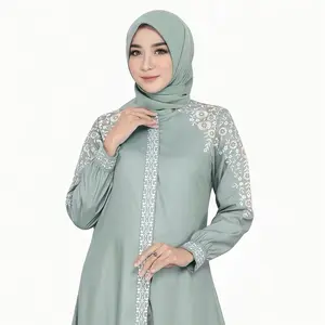 Gamis Madina Renata Bordir Katun Toyobo Gamis Wanita Bushui Dan Wudhu Friedly