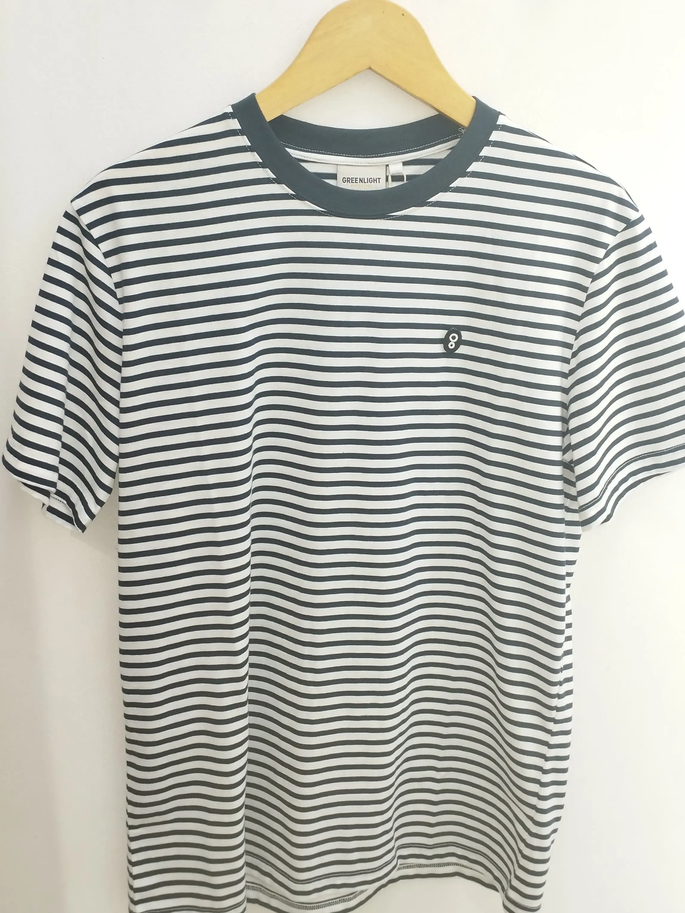 Greenlight Essential Men's Stripe T-Shirt Short Sleeve Regular Fit Cotton Detroit I23102412