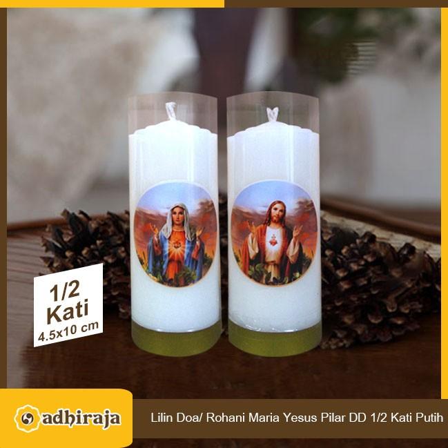 Gambar Lilin Ibadah Doa Rohani Yesus Maria Putih Pilar 1/2 Kati Double Dragon dari Toko Adhiraja Kota Administrasi Jakarta Utara Tokopedia