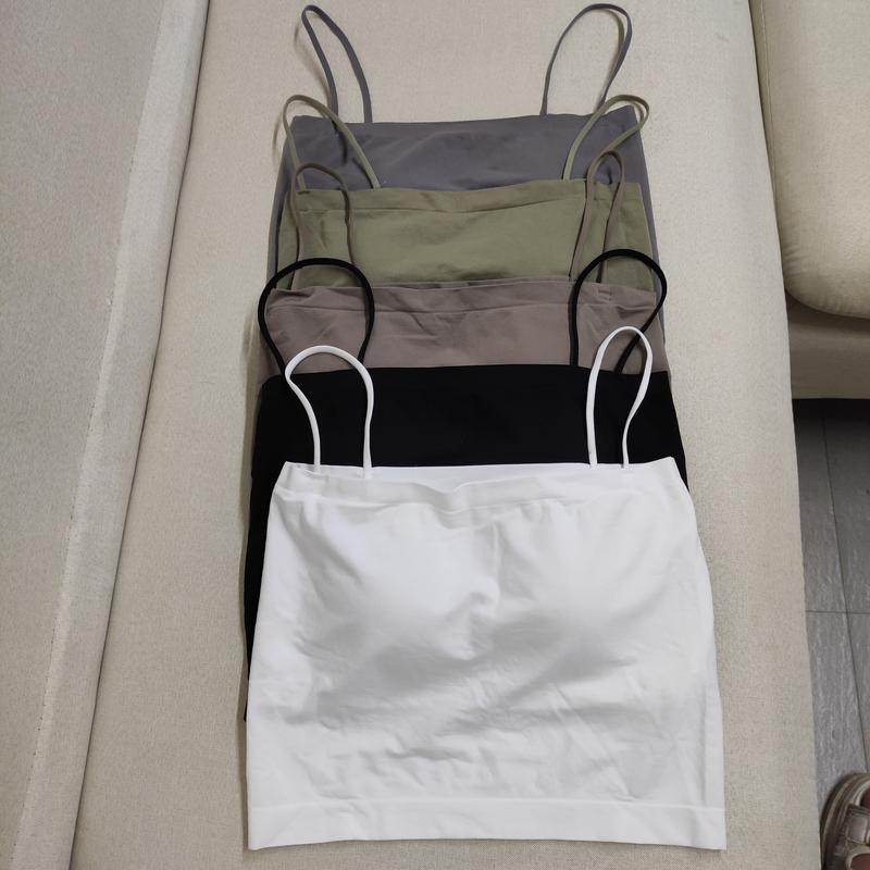 Product Introduction of New seamless sports versatile slim fit women's camisole vest with chest cushion 7