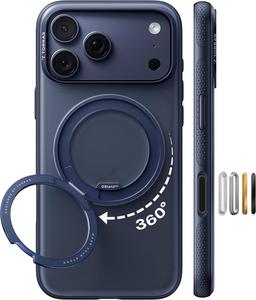 「TORRAS O3 Fitness」iPhone ケース 360°マグネットスタンドき MagSafe カメラコントロールボタン ストラップホ 【カチカチ・多機能360度回転スタンド】リング Ostand O3 Fitness MagSafe対応 米軍MIL規格耐衝撃 スタンド 指紋防止 黄変防止 カメラコントロールボタン付き ストラップホール 半透明 撮影/動画視聴/日常の記録 手のひらサイズの映像革命 ブラックール ブラック エンジニアリングき