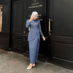 NEW Oneset Felicya Baju Kurung Melayu Dress Pesta Setelan Wanita Baju Kondangan Kekinian Full Payet 2024