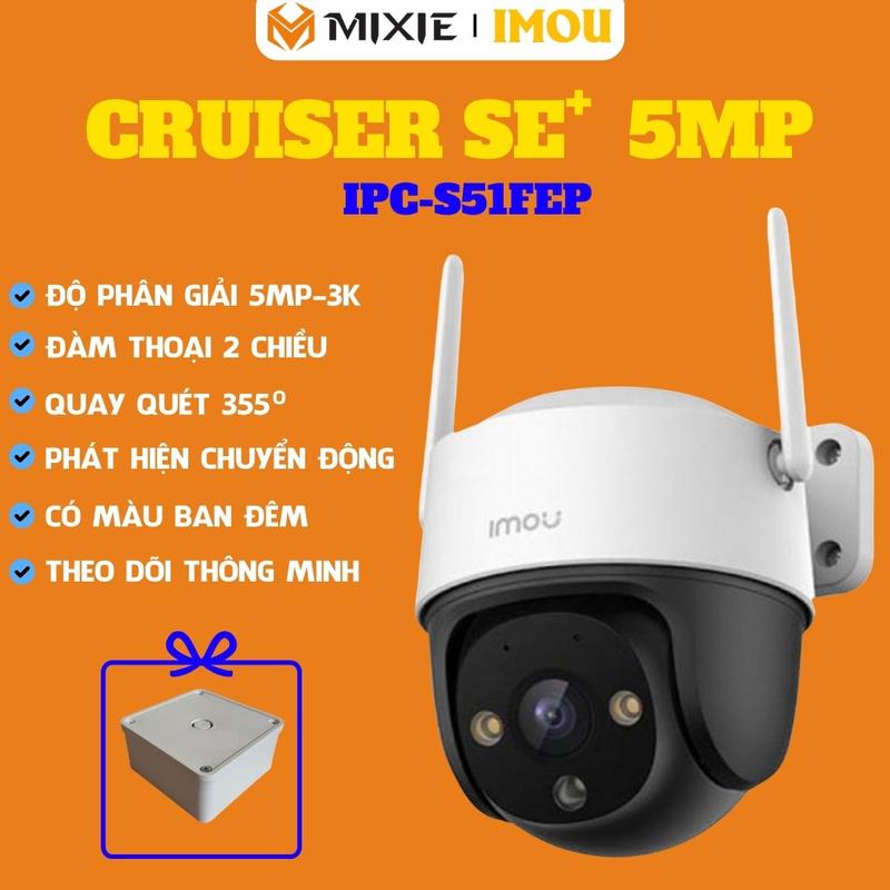   TẶNG HỘP KT  Camera Imou Ngoài Trời Cruiser SE+ 5M - S51FEP và 3M - S31FEP l Xoay 360 l Có Màu Đêm l Đàm thoại 2 chiều I Bảo hành 2 năm Đèn box  wifi cam  imou 4k camera  imou 