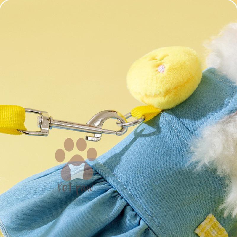 Petpaw Baju Anjing Kucing Zoey Dress Harness Baju Tali Tuntun Leash Set Hewan Anabul 2