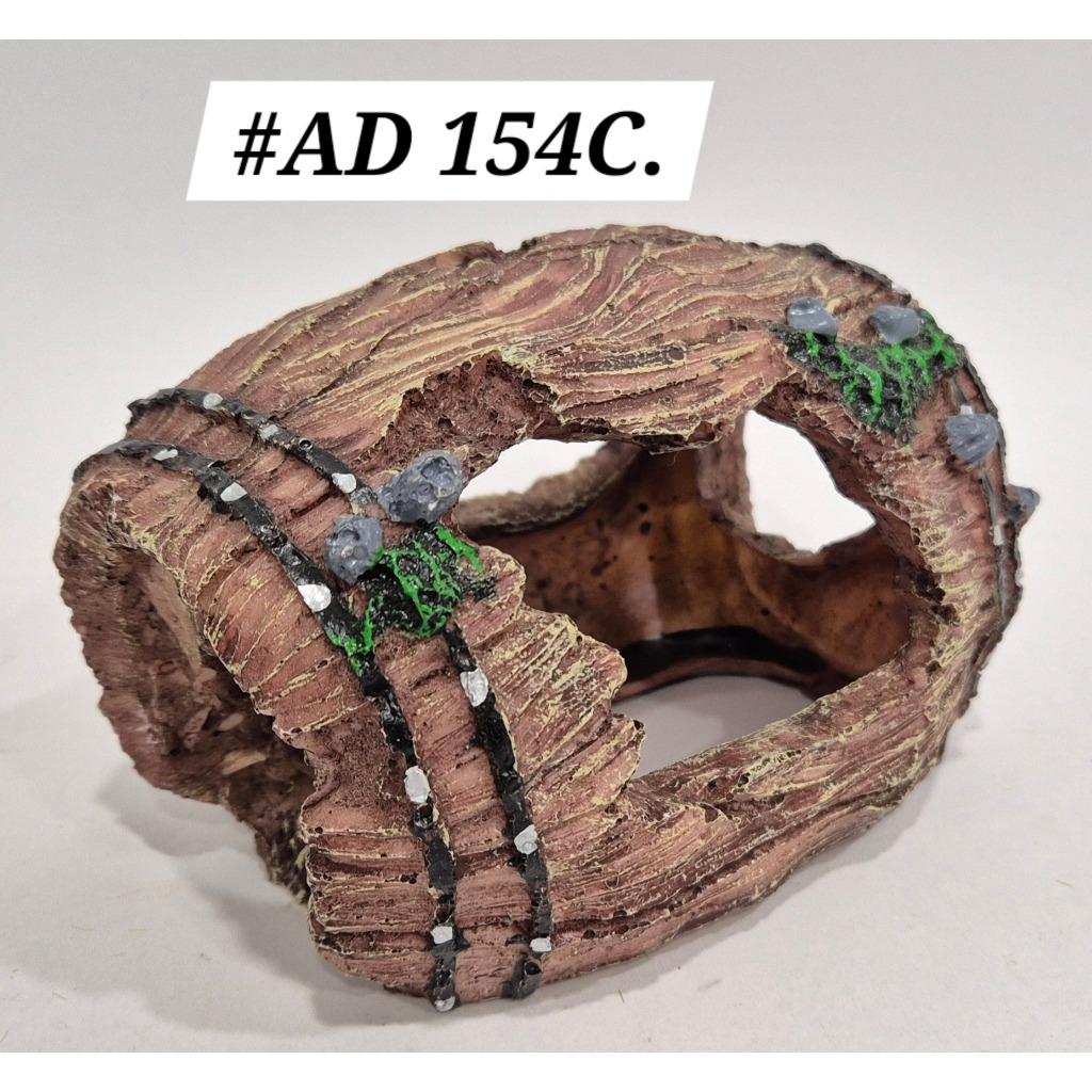 AD154C Barrel Aquarium Ornament Fish Deco Decoration Hiasan Ikan Tank Wooden Bucket Akuarium