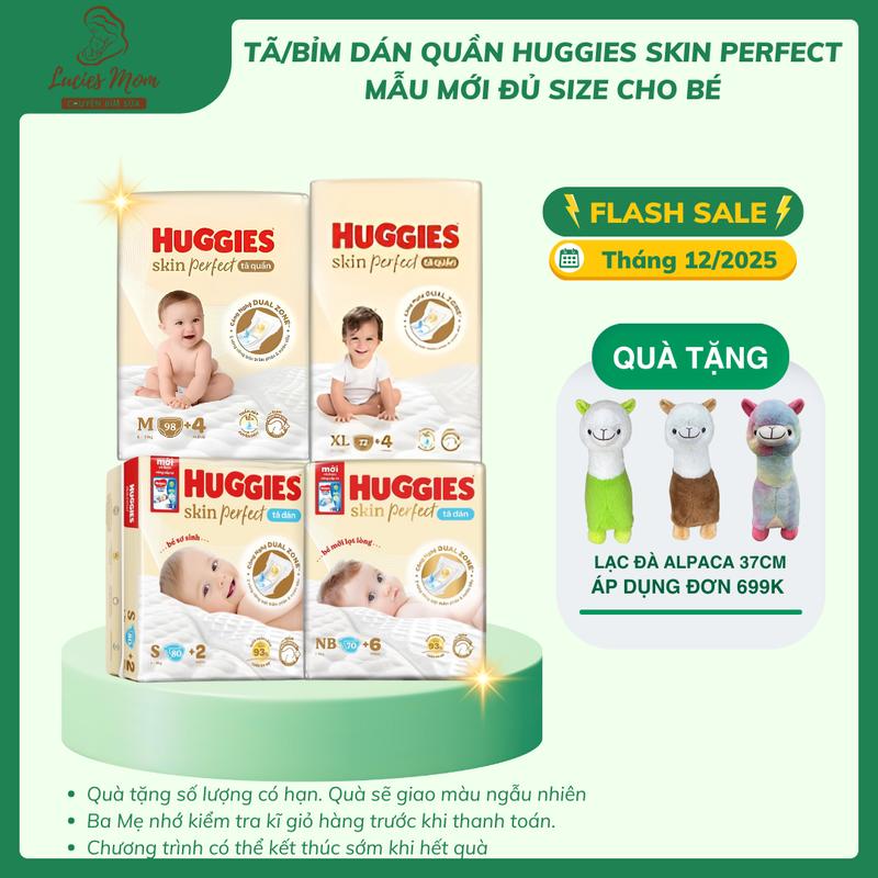  Tã Dán Quần Huggies Skin Perfect Mẫu Mới Đủ Size NB S M Cho Bé - LUCIE'S MOM 