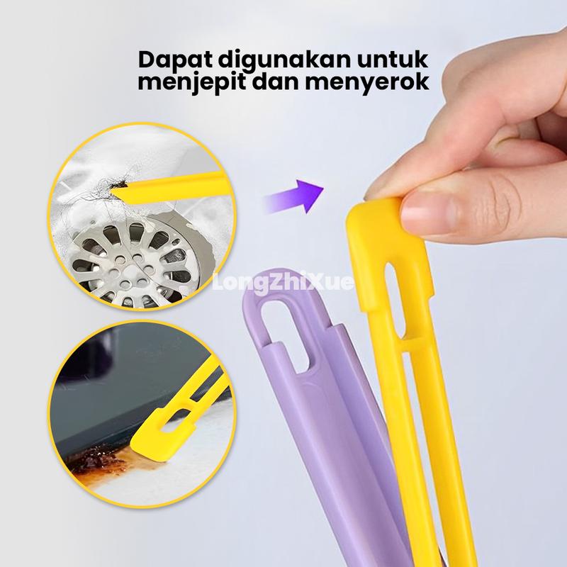 Multifunctional Rotating Gap Brush, Hard Bristle Brush For Bathroom Dead Corners, Two-in-one floor And Floor Gap Brush, Washbasin Cleaning Brush absorben air peralatan makan toilet  cleaner melamine sponge pelicin setrika laundry pewangi setrikaan laundry 6