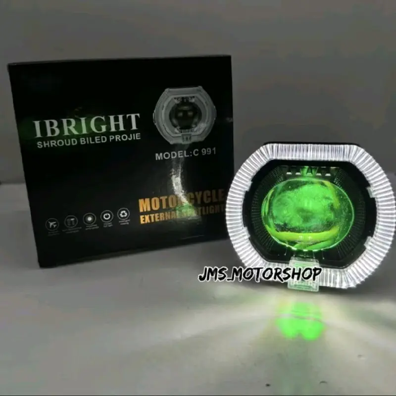 IBRIGHT C 991 BILED ALA ALA 3 INCH UNIVERSAL PROJIE  BILED CUTT OFF 3 INCH SHOURD 3 INCH LAMPU SOROT LED LAMPU TEMBAK BILED PROJIE 8