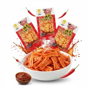 Spicy Brisket Spicy Strip Spicy Dried Tofu Jelly Cemilan Pedas Vege Cemilan Instant 26Gr Food Snack Camilan Tahu Makanan