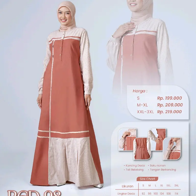 gamis rauna terbaru rgd 98 denim hitam dan corak gamis couple 3