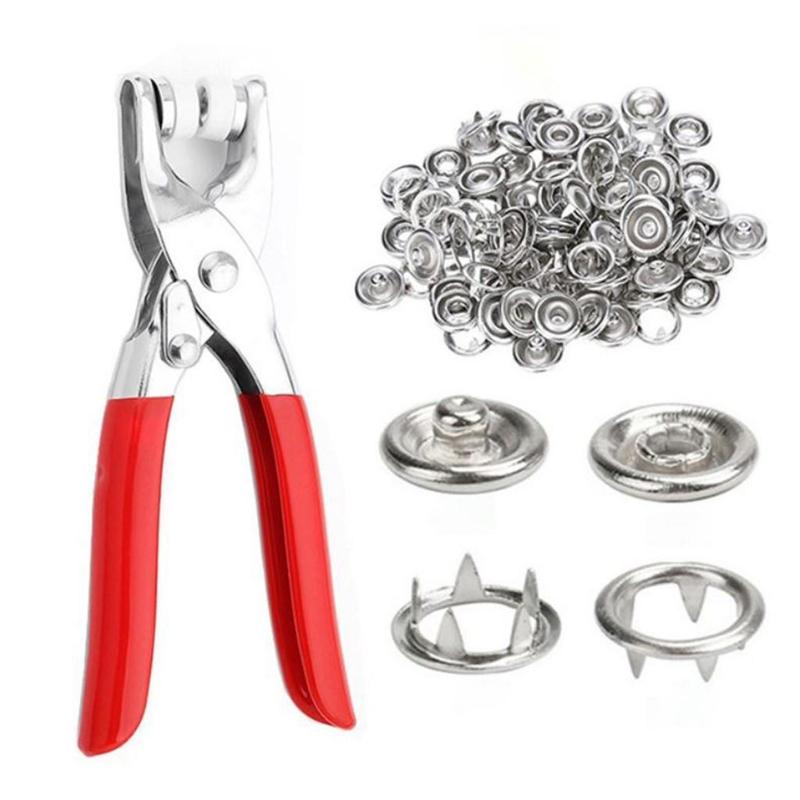 [ HÀNG XỊN ] Bộ Kìm Bấm Khuy Cúc Áo Kim Loại Kèm 100 Chi Tiết Đa Năng 88620 TDCSHOP