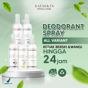 Deodorant tawas Spray Saia Skin BPOM 60ml penghilang bau ketiak Kering