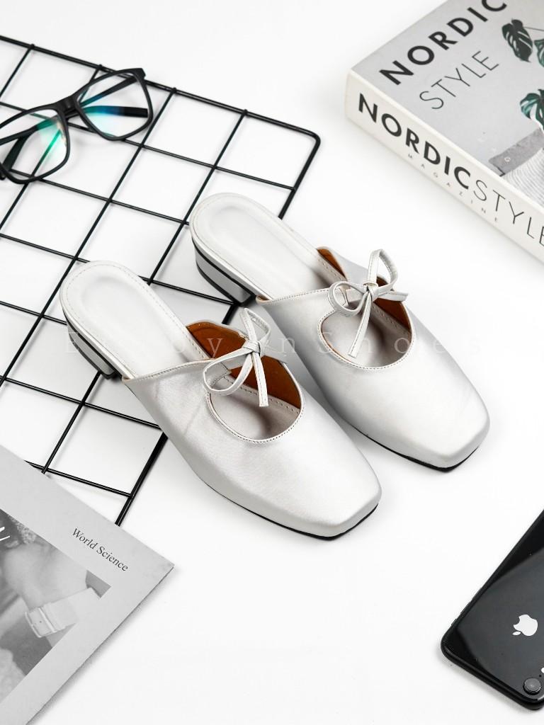 Product Introduction of Erabyan Shoes - Naisha Sepatu Mules Heels Wanita | Hak 3 cm 33