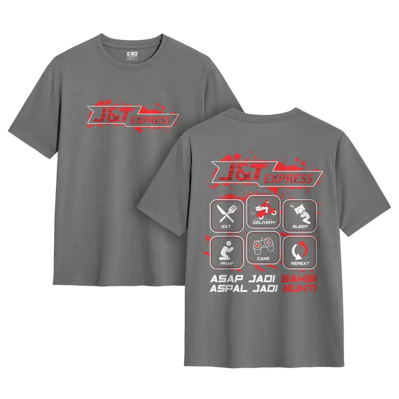 Kaos Kurir JNT Express Teman Sejalan T-shirt Distro Katun Combed 24s Baju Pria Wanita Dewasa 5