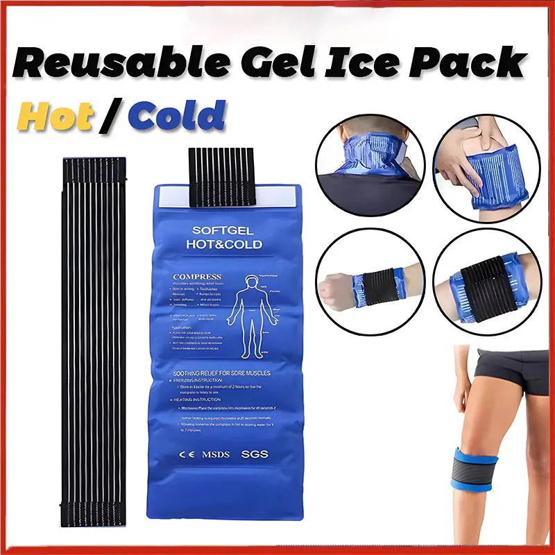 [COD] Hot and Cold Pack Gel / Alat Kompres Panas Dingin / Hot Cold Pad Gel Reusable Gel Ice Pack 45*17.5CM