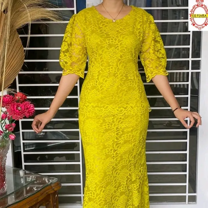 Setelan Kebaya Brokat/Set Renda Rok Panjang