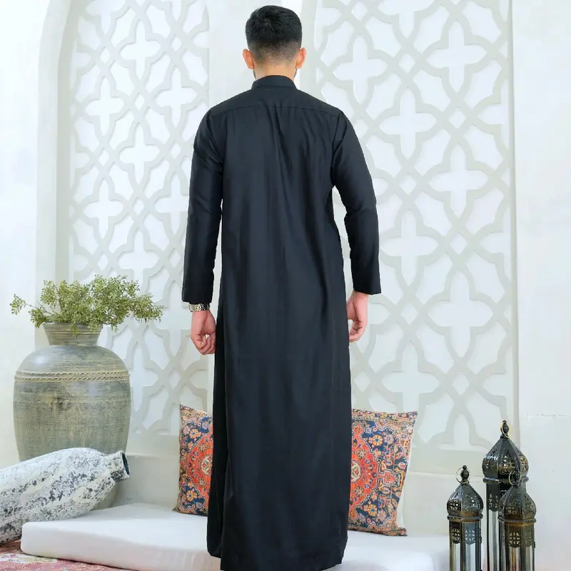 Gamis Saudi Slimfit Pria Dewasa Non Manset  Katun Toyobo lengan Panjang 2