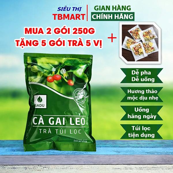  Trà Cà Gai Leo Túi Lọc Sadu Nguyên Chất 250g – Dễ Pha Dễ Uống Mua 2 Tặng 5 Gói Trà Dưỡng Nhan Ngũ Vị Thảo Mộc | Tea Nước Trà Chè 