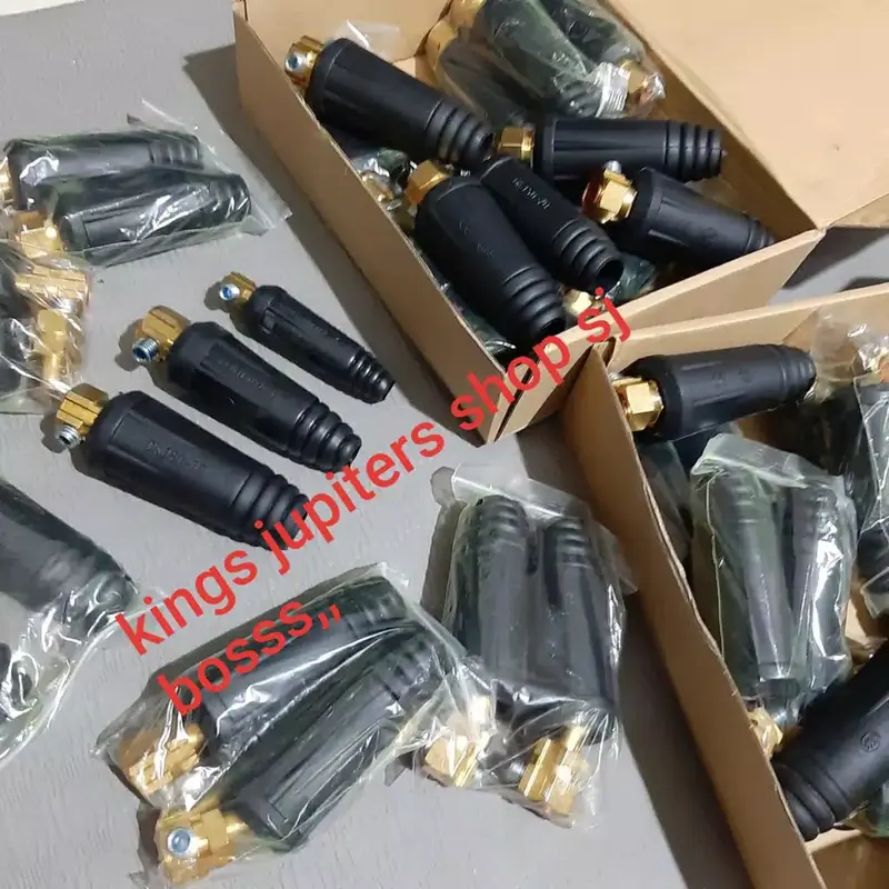ORI KUNINGAN KONEKTOR MESIN LAS 70mm 50mm 25mm - MALE FEMALE - COWO CEWE - CONNECTOR SOCKET CONECTOR 6