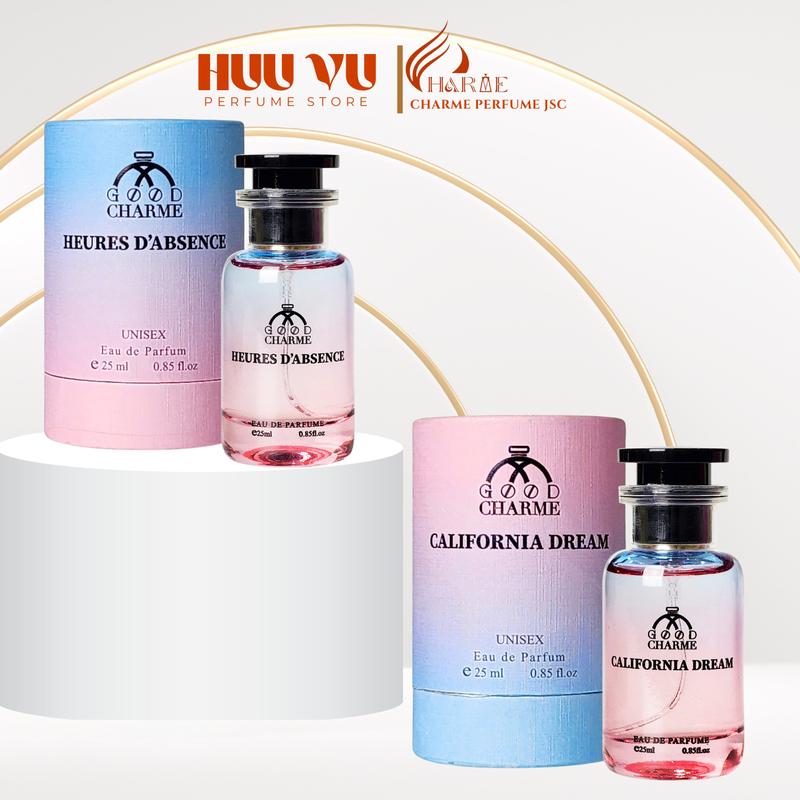  CHARME PERFUME - Nước Hoa Unisex Good Charme 25ml: Heures D'absence California Dream 