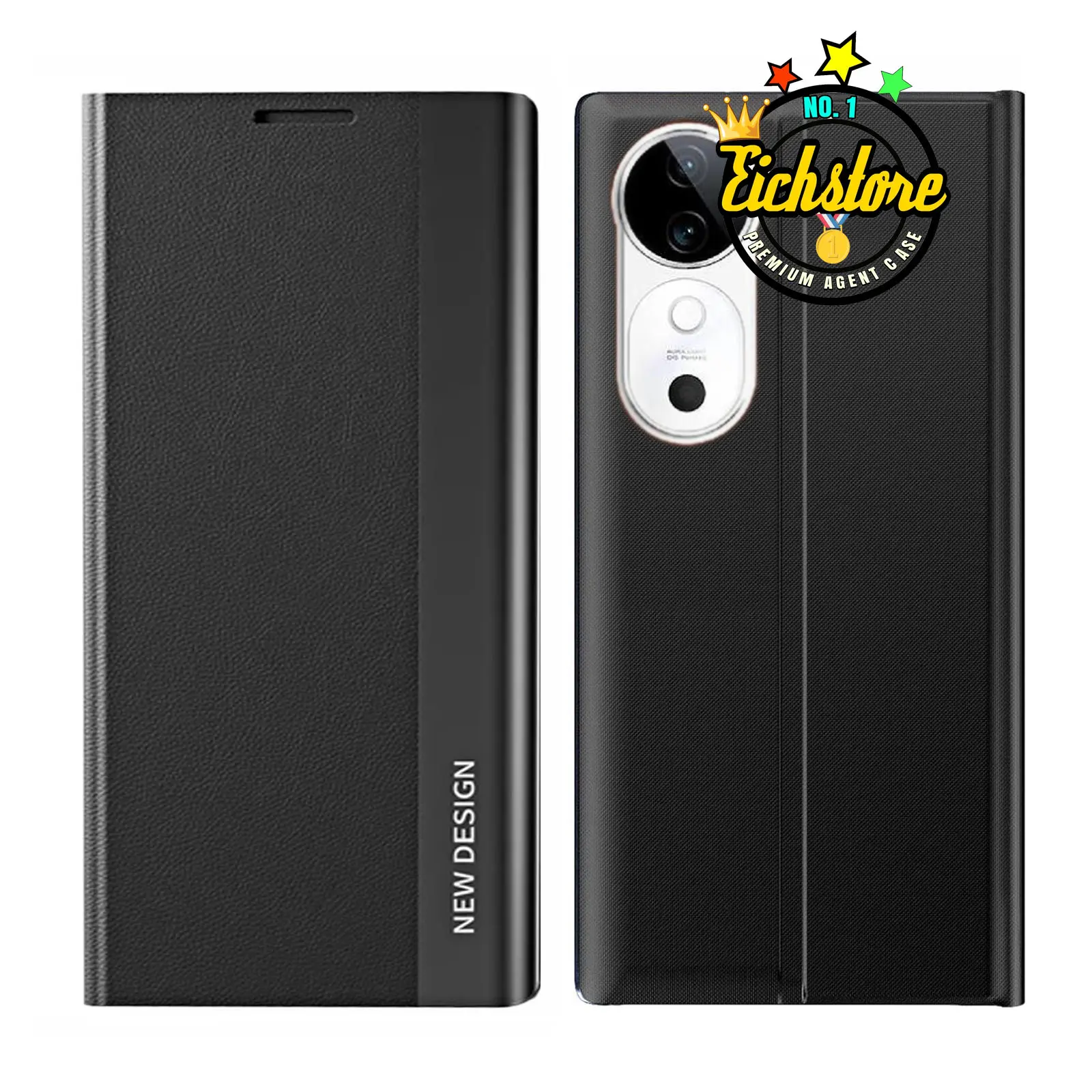Casing Electro untuk Vivo V40 5G Smart Windows Flip Case Casing HP Premium Super Full 360 Degree Mewah Flip Cover Auto Lock Case Kesing Kulit COD Bayar Di Tempat