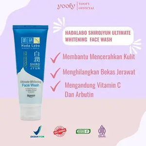 HADA LABO SHIROJYUN FACEWASH 50 g & 100 g / HADA LABO SHIROJYUN FACEWASH Acid Facial Hyaluronic Wajah Kotoran Pencerah Arbutin