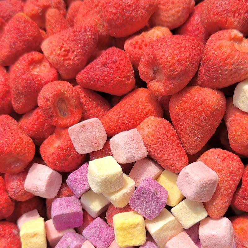 (tặng 50g sc khô) 200g Dâu Tây Sấy Khô Giòn Thăng Hoa - Ăn Vặt Hai Lâm - Ăn Vặt Đà Lạt Ngon Miệng Chua Ngọt Dễ Ăn,Snack Thực Phẩm Ăn Liền Food Thức Ăn trai cay say kho - Xmas - Tết