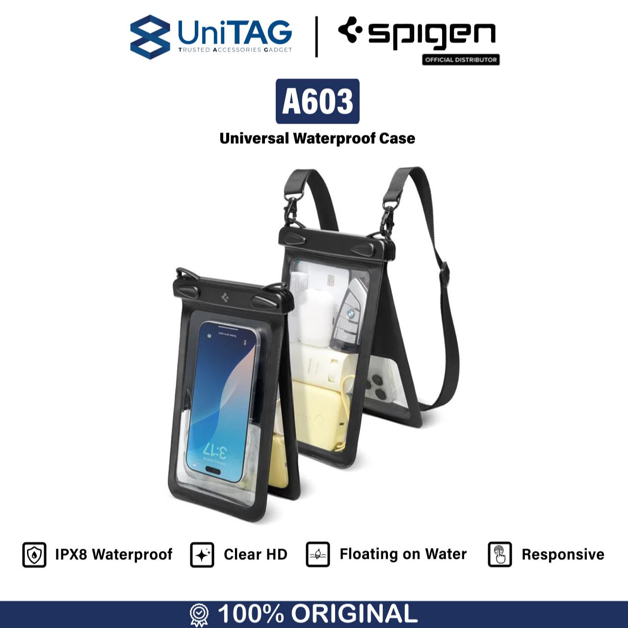 Spigen WaterProof Case Pouch Dual A603 Aqua Shield Waterproof Phone Case - Black ACS09745