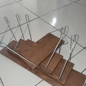 Rak Dinding Model Gantung Besi Serbaguna Alika Furniture - Set 3 Susun Ruang Belajar Red hemat ruang kebutuhan rumah garasi natural kayu