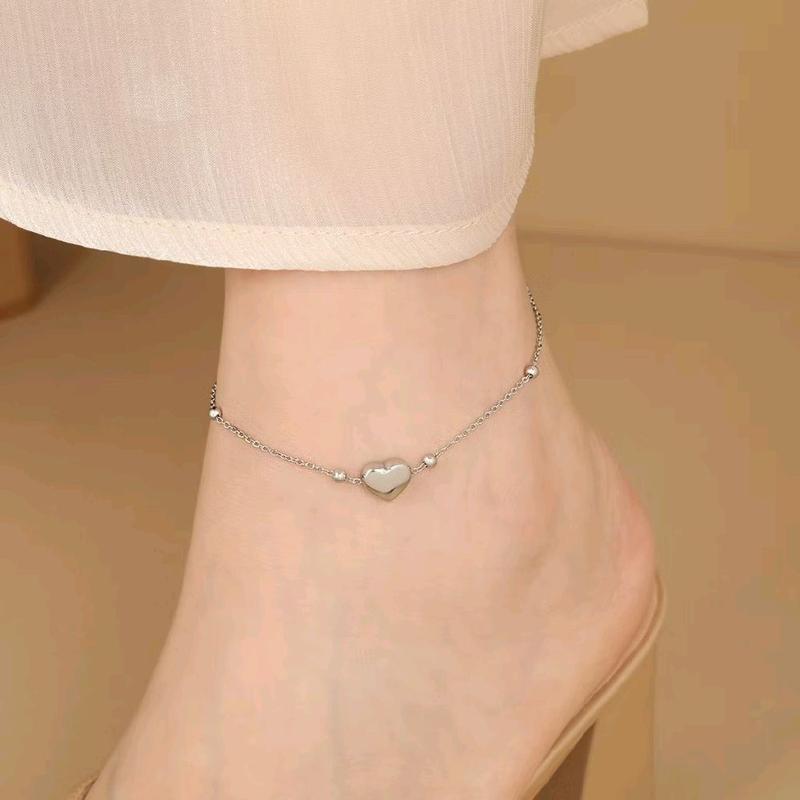 Gelang kaki hati Gk-1118 titanium anti karat warna gold 3