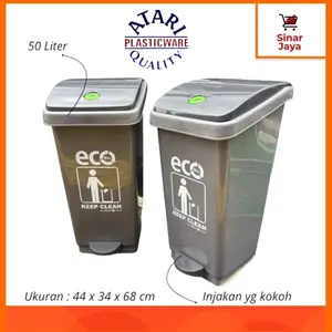 ATARI 9985 Tempat Sampah Injak Segi ECO 50 Liter (Kuat, Tebal)