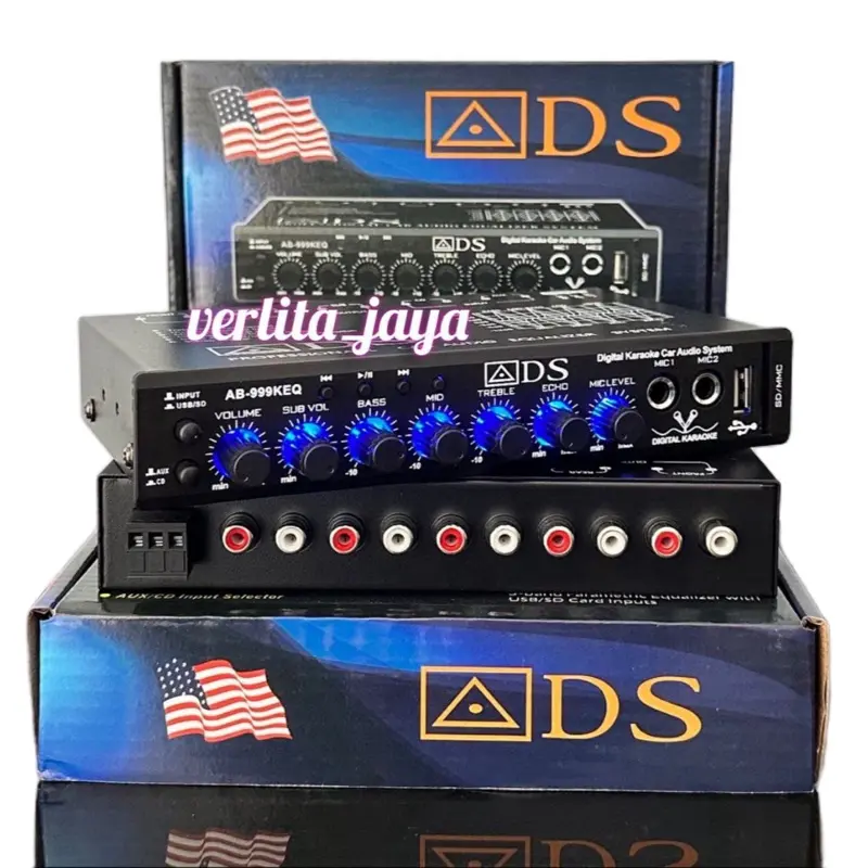 Parametrik preamp ADS AB-999KEQ equalizer Bluetooth Usb mmc dan karaoke sound digital 1