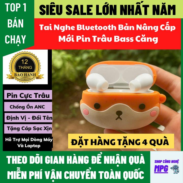 [ Hàng Xịn ] Tai Nghe Bluetooth Bản Pro Nâng Cấp Hỗ Trợ Mọi Dòng Máy Bảo Hành 12 Tháng, Hỗ Trợ Định Vị Đổi Tên, Chống Ồn Chủ Động tai nghe nhạc hay không dây Nhét Tai