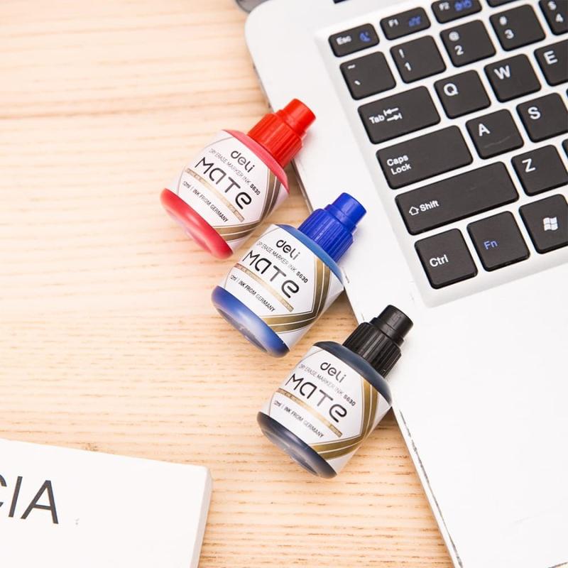 Deli Refill Tinta Spidol Warna Hitam Merah Biru - S630 1