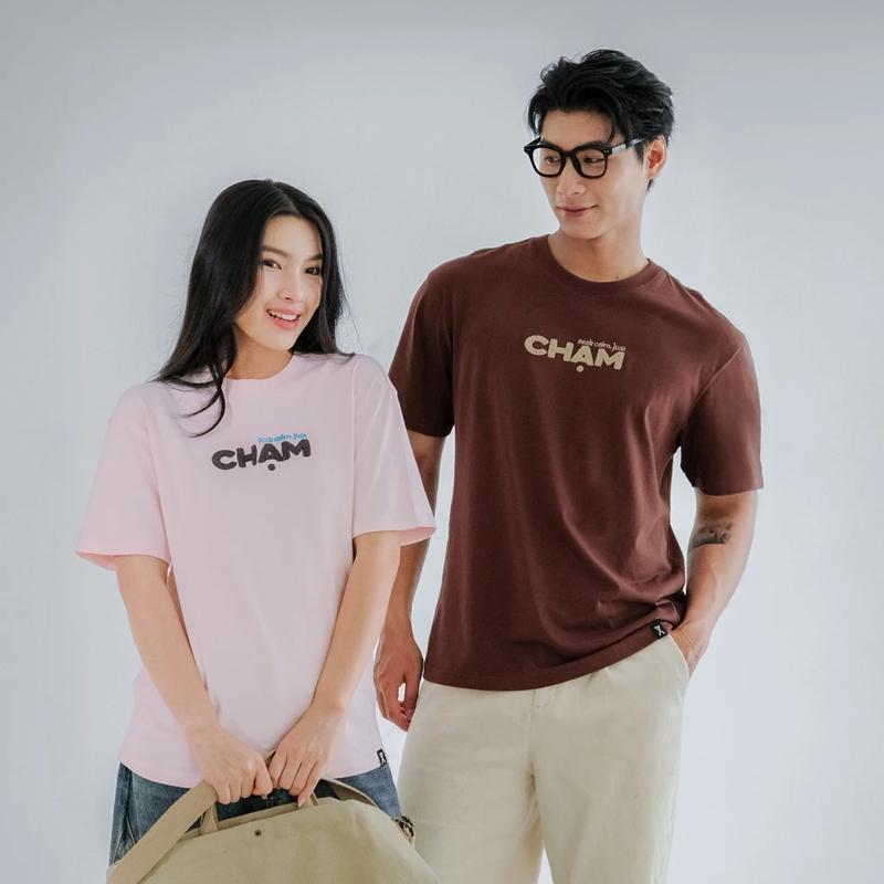 Áo Thun Nam Nữ Couple TX Thêu Xù Typo Chạm Phối Màu FW25 Form Relax MTS 1467 - WTS 2467 - KTS 3467