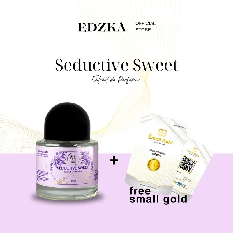 EXTRAIT DE PARFUM Edzka - Seductive Sweet 3 base parfum cewe segar dan tahan lama 30ml 3