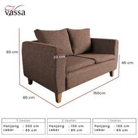 Gambar Sofa Lesley Sofa 2 Seater Minimalis By Vassa dari Vassa Sofa & Home Kab. Bogor 3 Tokopedia