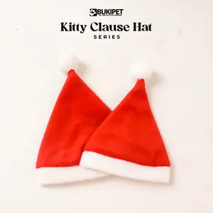 Topi Hewan Peliharaan Telinga untuk Kucing Anjing Kelinci - Topi Santa Klaus