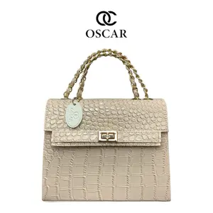 OSCAR Cherry Tas wanita Tali rantai Model Handbag Slingbag Kekinian 1 Ruang Tas Simple Cewek Terbaru Tas Kondangan Selempang Bahan Kulit Croco 3 Pilihan Warna